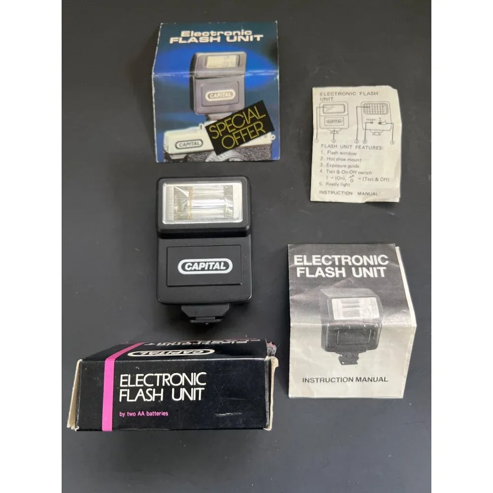 Capital Electronic Flash Unit With Box & Instructions